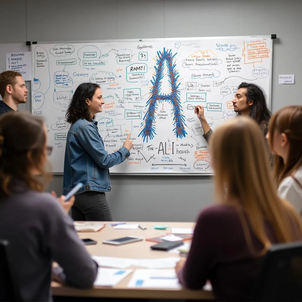Session de brainstorming de l'équipe IA