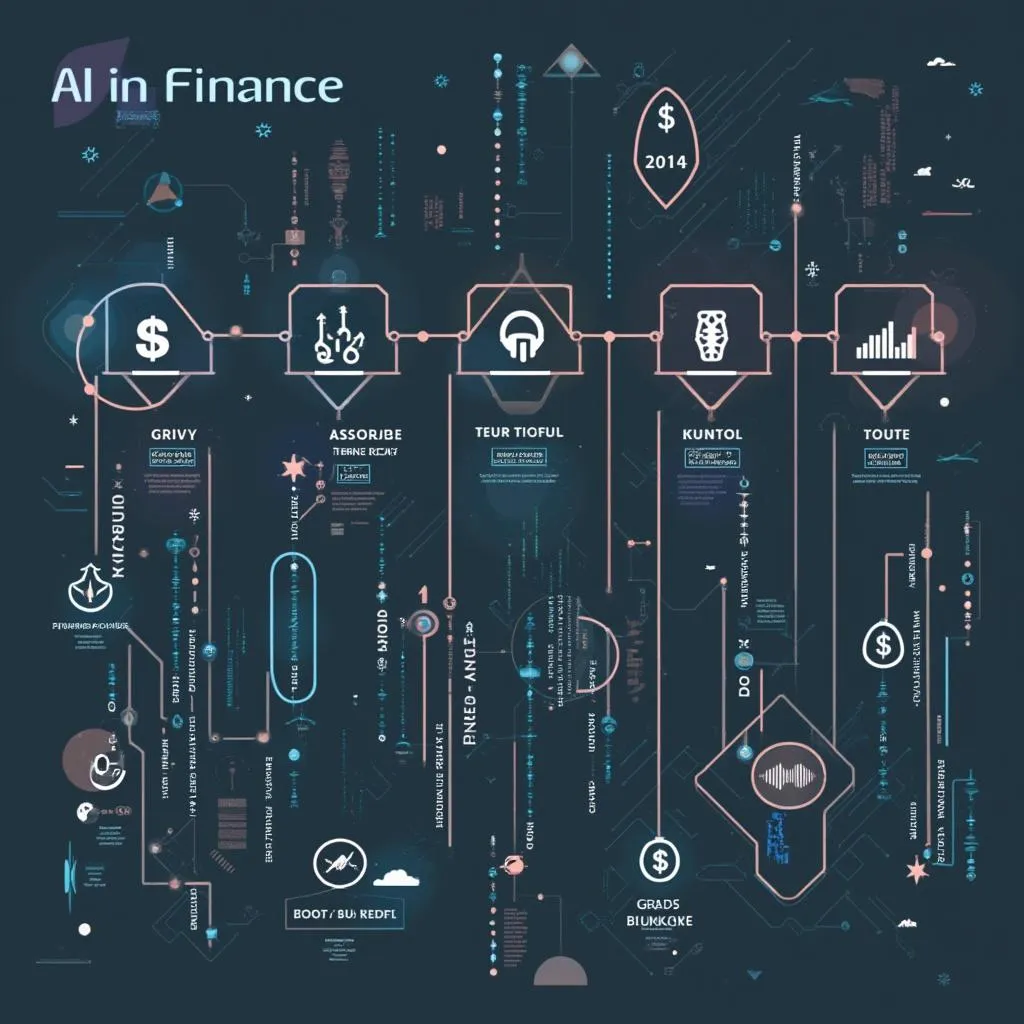 Chronologie stylisée de l'évolution de l'IA en finance